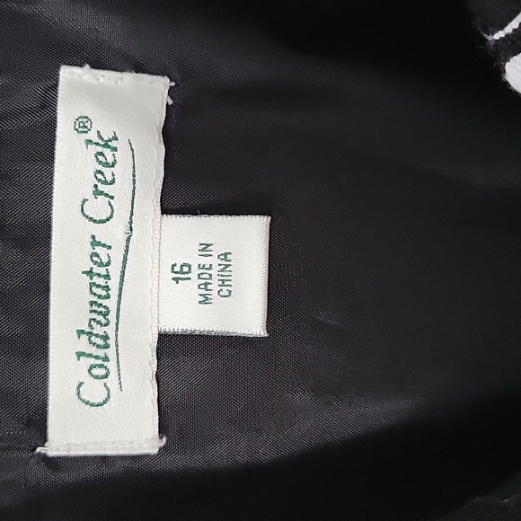 Coldwater Creek Black and White Floral Jacket, Size 16 - Picture 6 of 8